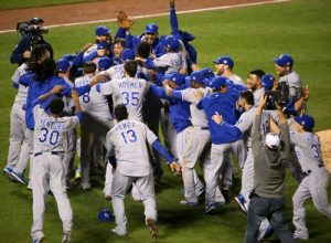 The Royals celebrate after winning the 2015 #WorldSeries.